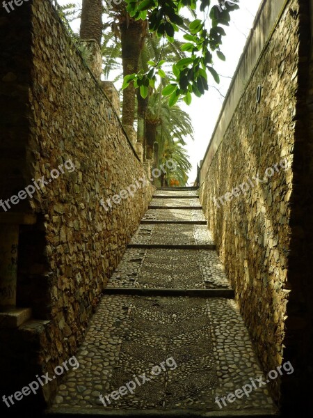 Stairs Wall Baluarte Park Portillo