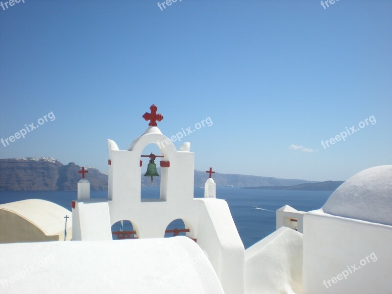 Santorini Greek Island Greece Marine Church