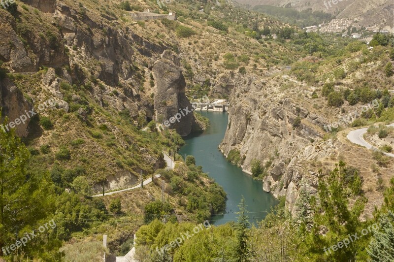 Andalusia Spain Landscape Mountains River