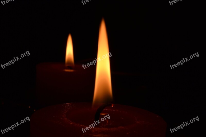 Candle Flame Candles Fire Darkness