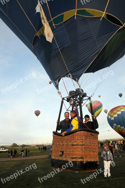 Sky Clouds Ballon Hot Air Balloon Colorful