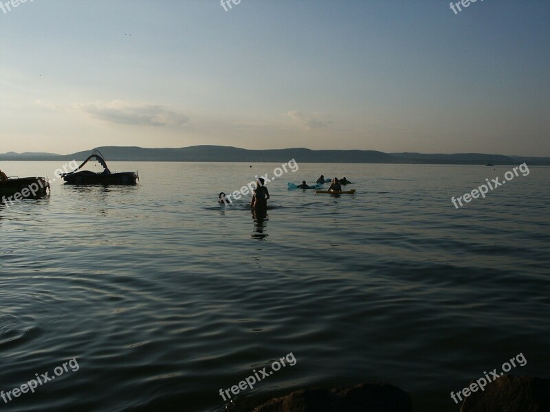 Lake Balaton Lake Naplemenete Free Photos