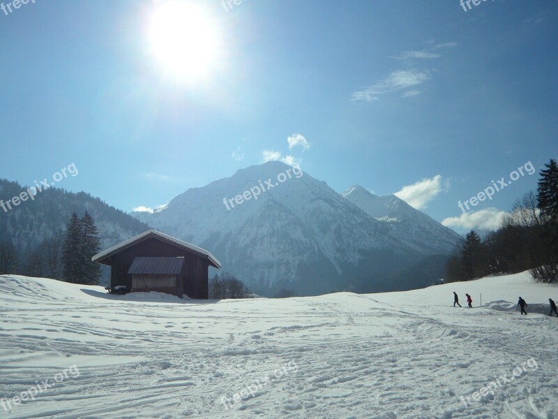 Wintry Backlighting Winter Snow Allgäu