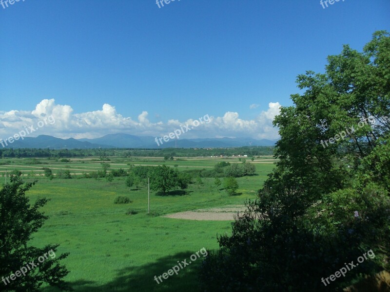 Landscape Vista Green Mountains Away From