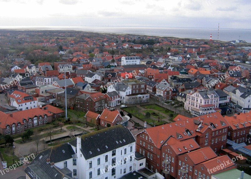 Borkum Sea Island North Sea Aerial View