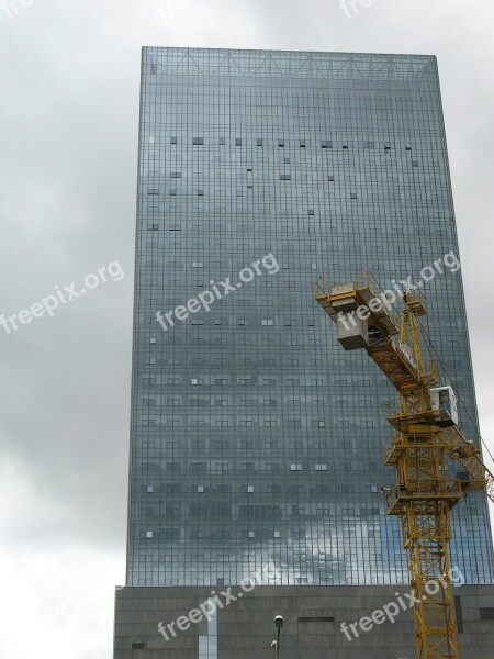 Skyscraper Construction City Contrast Building