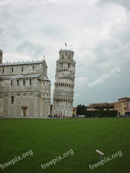 Pisa Tower Crooked Free Photos