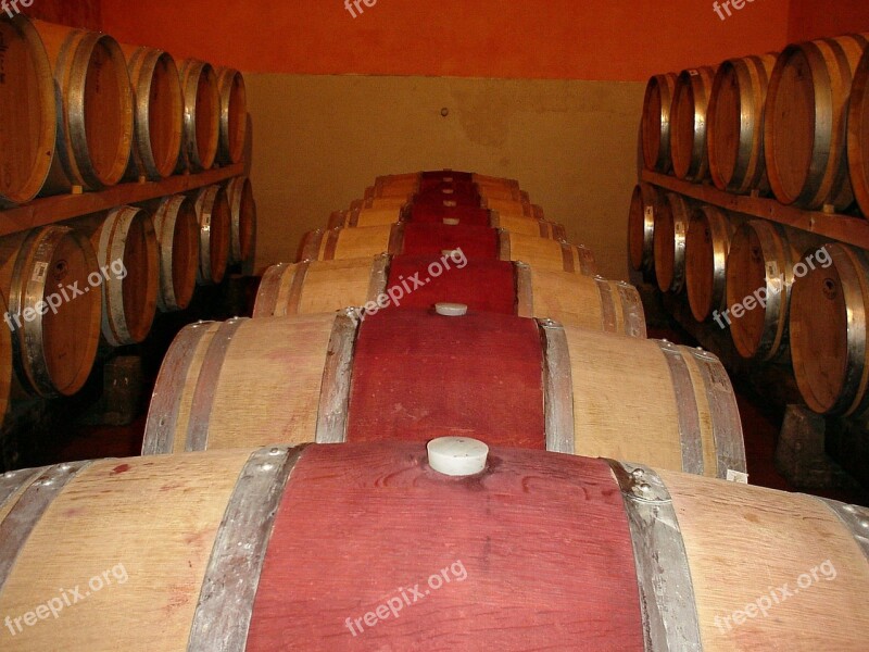 Frescobaldi Castelgiocondo Wine Cellar Wine Barrels Tuscany