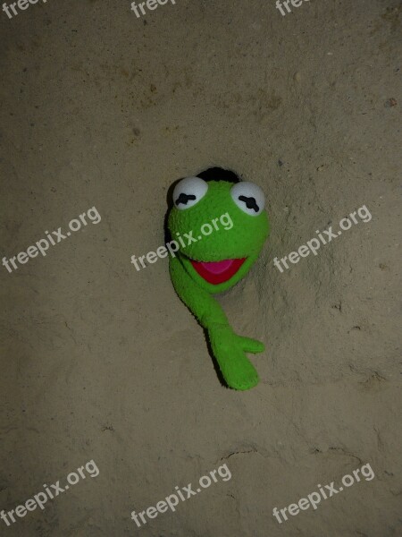 Kermit Frog Green Wall Hole