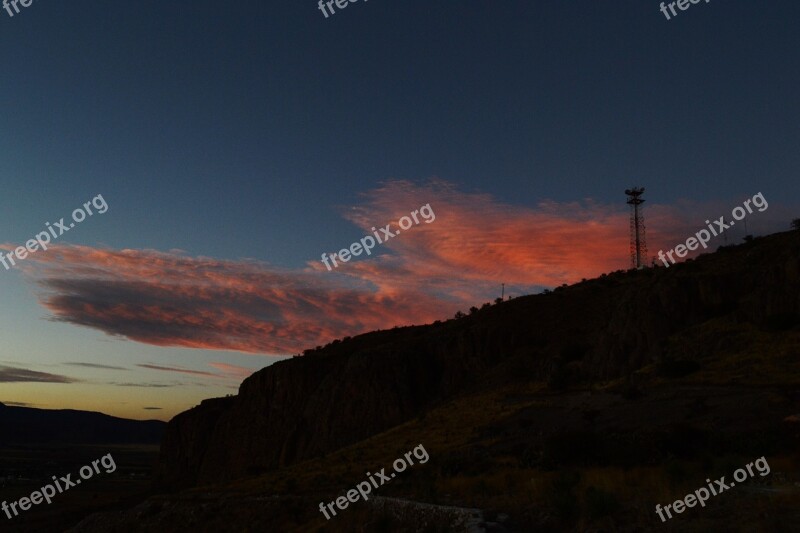 Sunset Desert Casablanca Durango Mexico