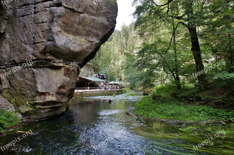 Hřensko Czech Switzerland Defile The Wild Gorge River