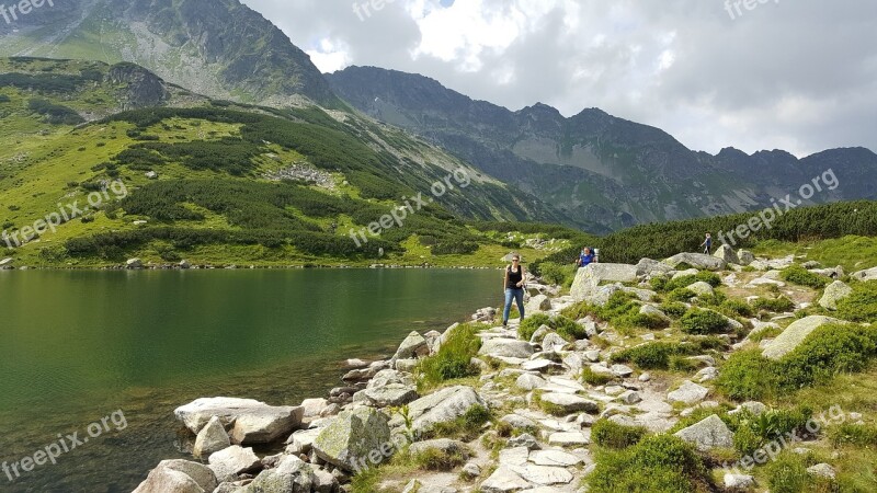 Mountains Valley Of Five Ponds Tatry Landscape Poland