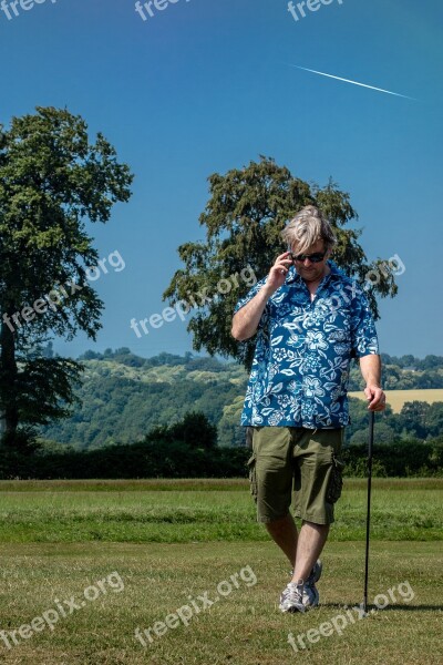 Golf Player Cane Hole Game