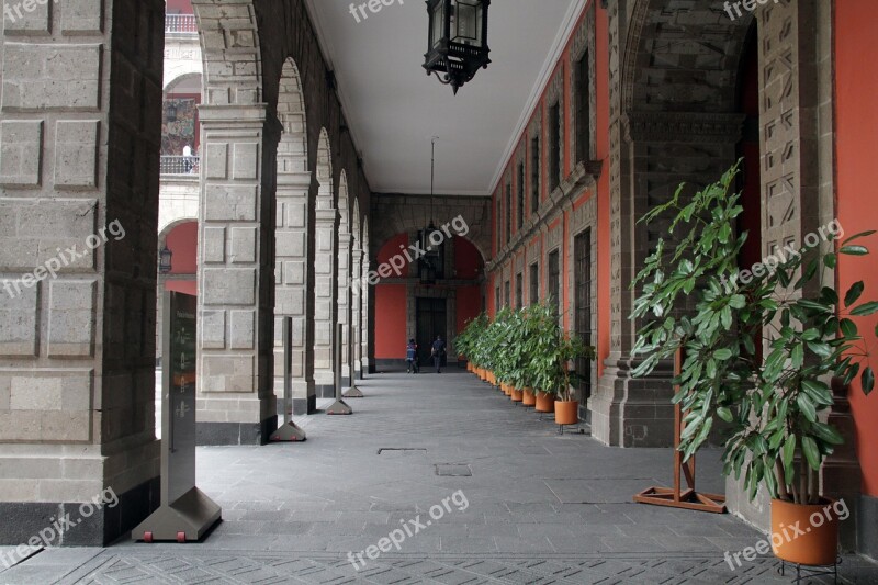 Columns Aisle Corridor Architecture Pattern