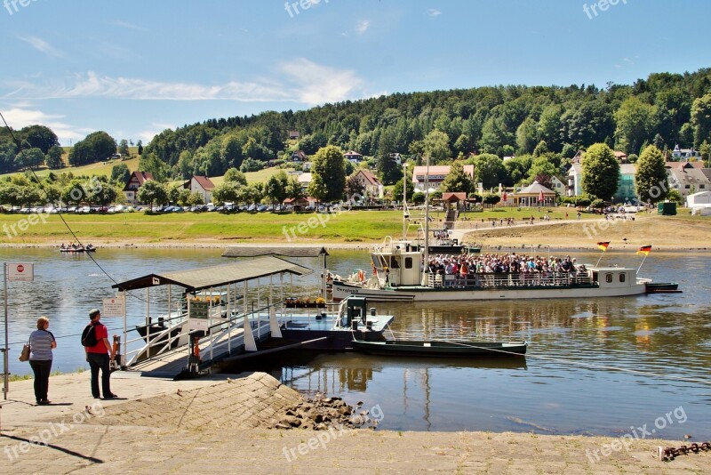 Historical Shipping Ferry Kurort Rathen