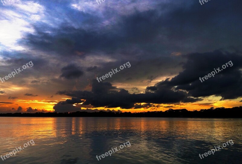 Sunset River Sunset River Nature Sky