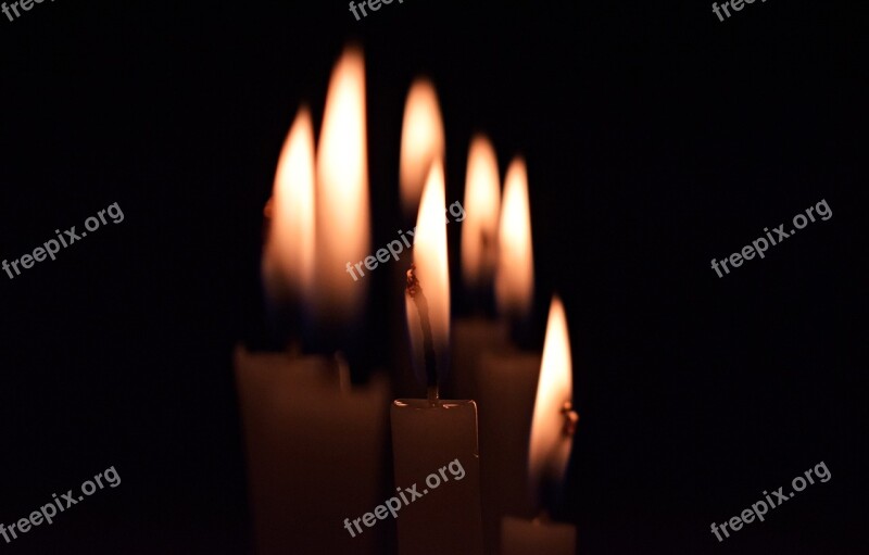 Candles On Seven Light Candle