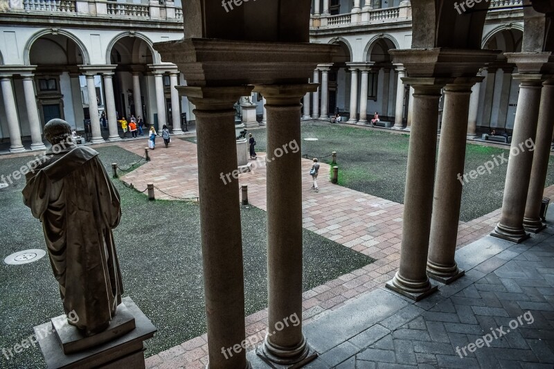 Pinacoteca Di Brera Architecture Sculpture Building Statue