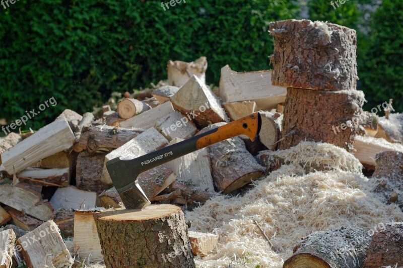 Ax Chop Wood Stumps Hacking