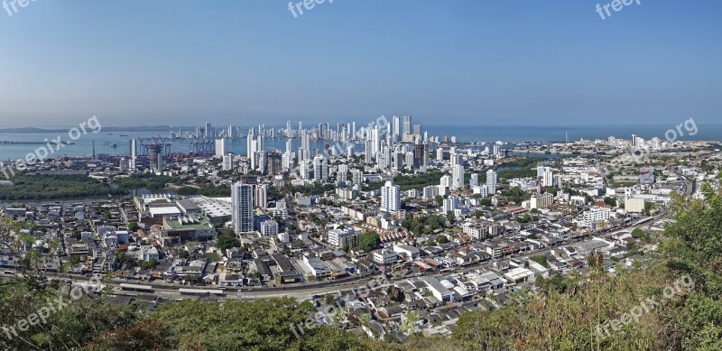 Colombia Cartagena City Architecture Caribbean