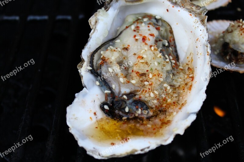 Gourmet Barbecue Oysters Grilled Oysters Garlic Oysters