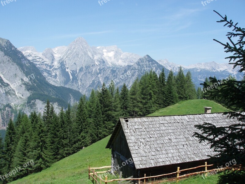 Mountains Upper Austria Mountain Hut Summit Nature