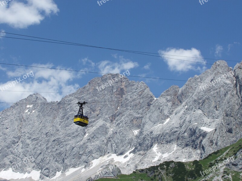 Dachstein Styria Mountains Cable Car Climbing Wall