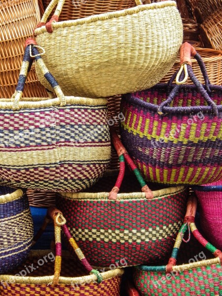 Market Baskets Woven Decorative Craft