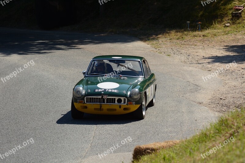 Mg British Racing Green Race Car Competition Speed