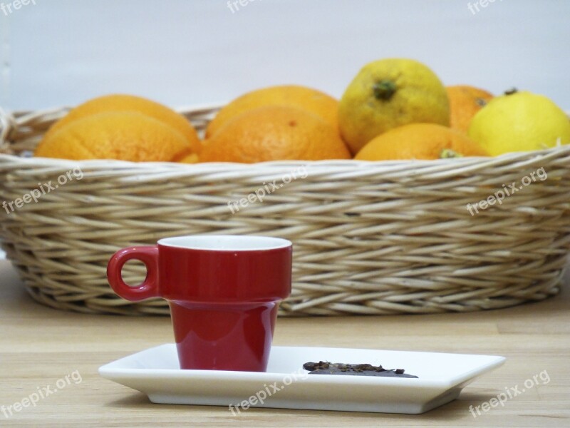 Coffee Cup Red Chocolate Fruit