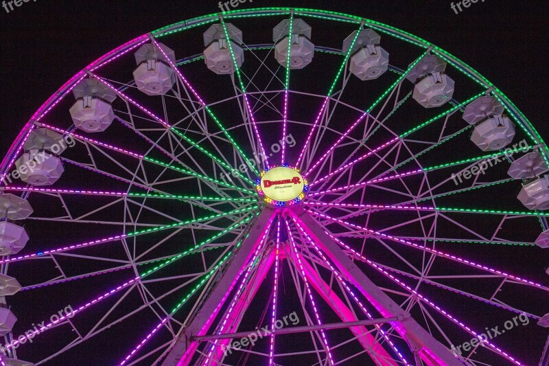 July 4th Carnival Ferris Wheel Ride Attractions