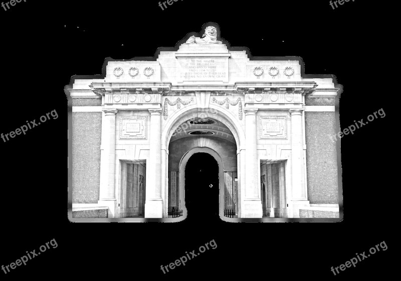 Menin Gate Memorial Pencil Sketch Free Photos