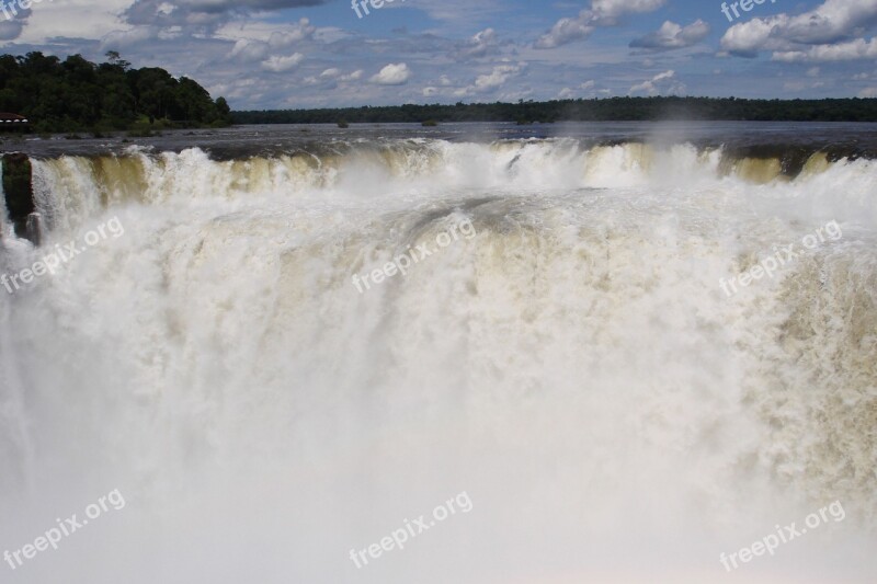 Iguassu Brazil Waterfall Nature Spray