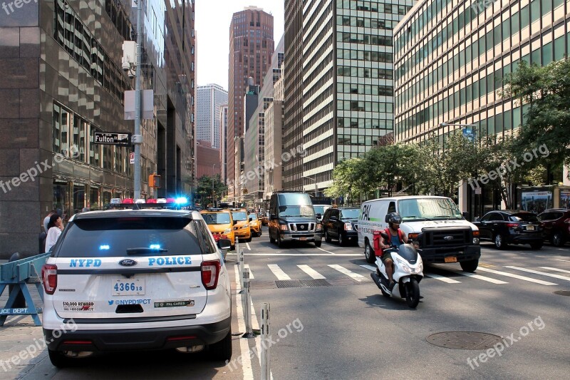 Police Nypd Manhattan Police Car Cop