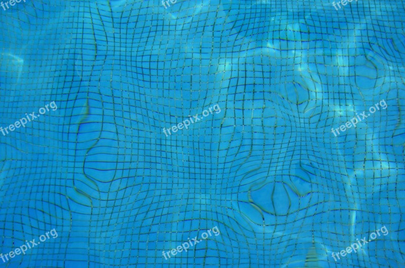 Water Blue Pool Mosaic Refraction