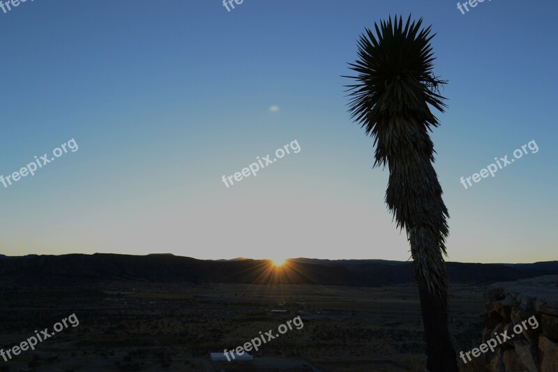 Sunset Desert Casablanca Durango Mexico