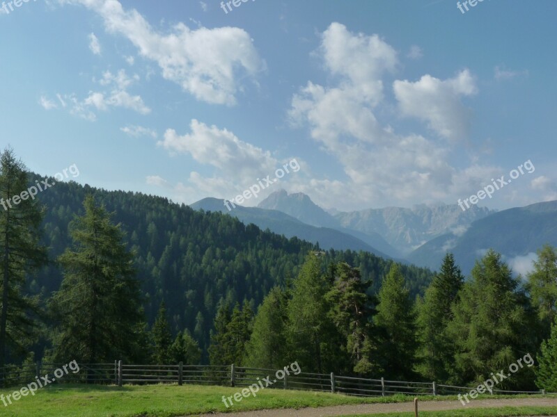 Mountains Hiking South Tyrol Fence Tyrol