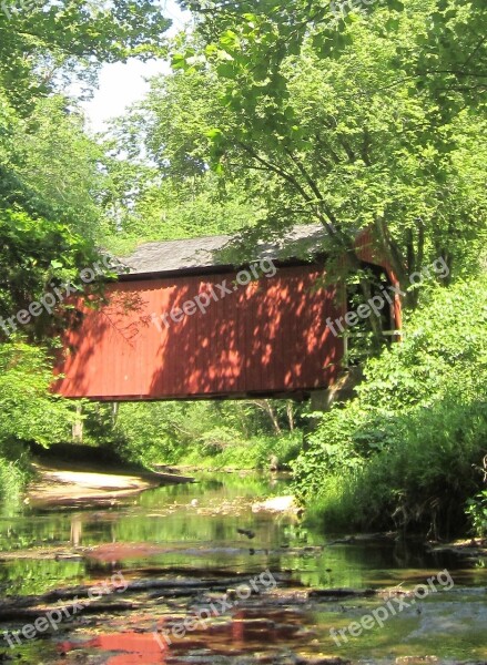 Covered Bridge Historic Structure Bridge Covered