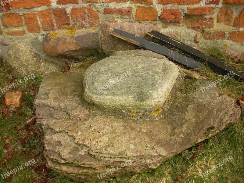 Medieval Castle Detail Archeology Excavation Remains