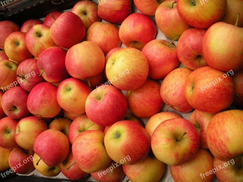 Greengrocer Fruit Crate Apples Fresh Red