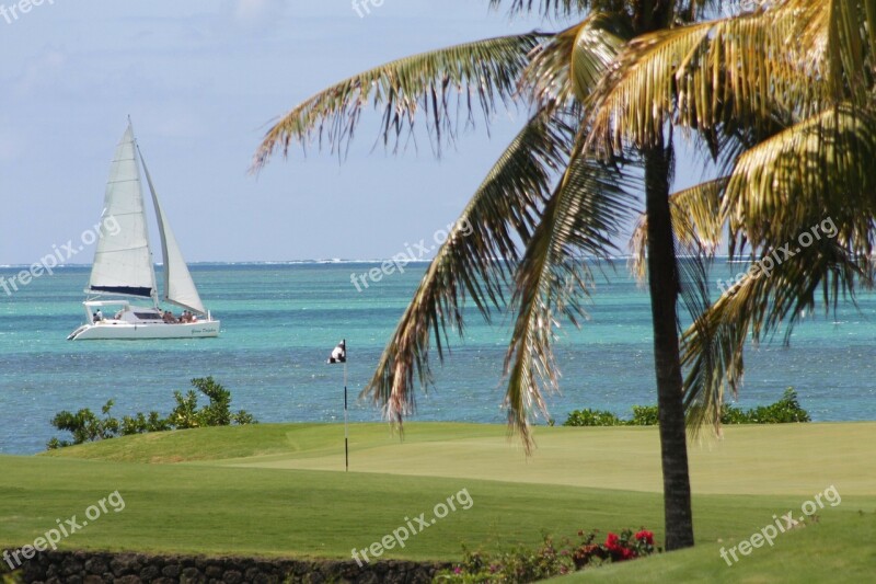 Mauritius Golf Beach Free Photos