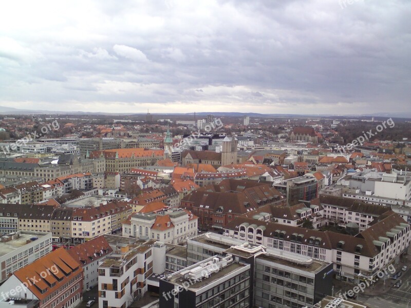 City Skyline Building Top Sky