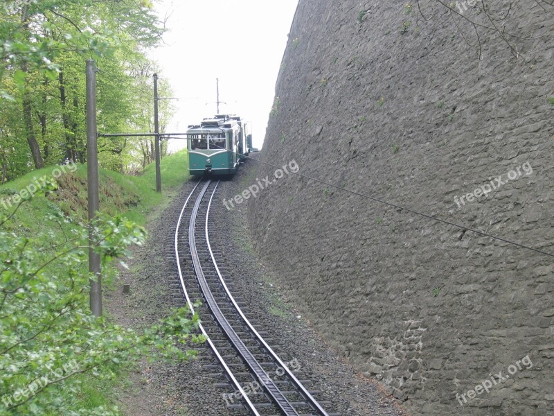 Dragon Rock Train Rails Siebengebirge Free Photos