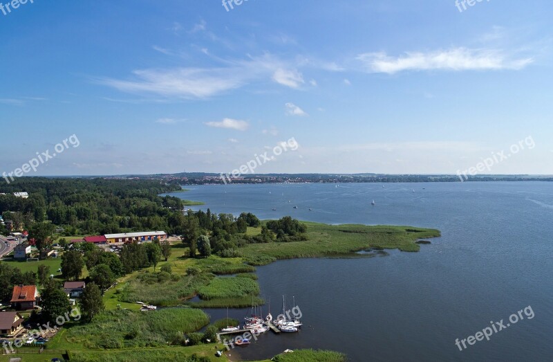 Wilkasy Giżycko Niegocin Harbor Sailboats