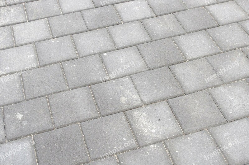 Grey Bricks Background Building Pavement