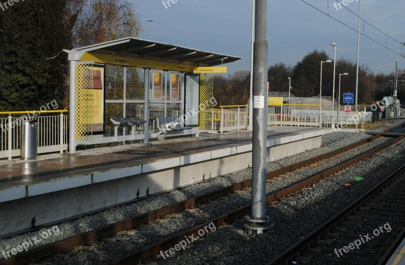 Tram Stop Station Hollinwood Manchester