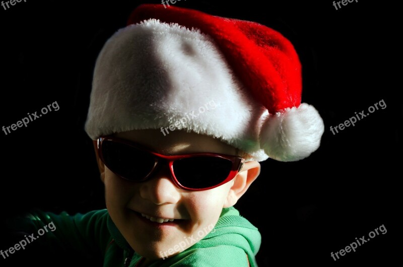 Little Santa Hat Red Glasses