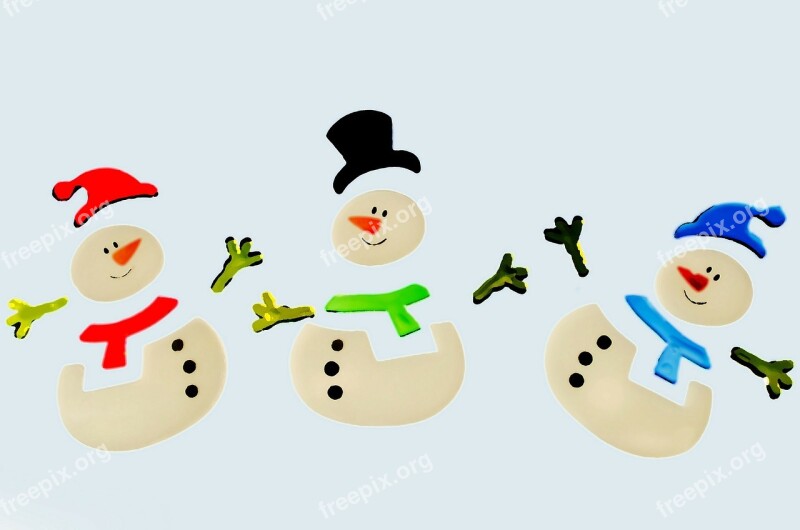 Snowman Snowmen Decorations Color Christmas