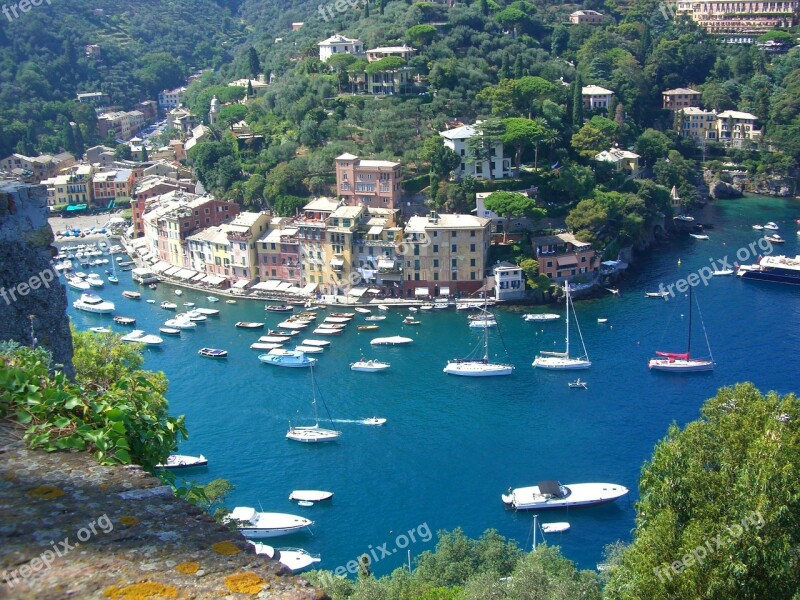 Porto Fino Italy Bay Holiday Harbour