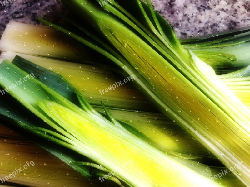 Food Cooking Leeks Vegetables Still Life